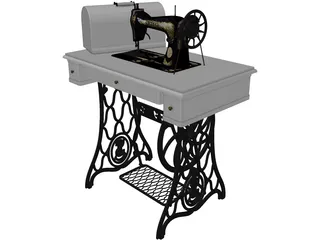Singer Sewing Machine 3D Model preview