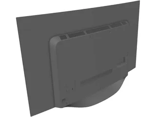 LG Curved OLED TV 55EC9300 3D Model preview
