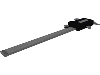 Stainless Steel Digital Calipers 3D Model preview
