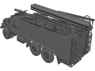 Ural Next Firetruck 3D Model preview
