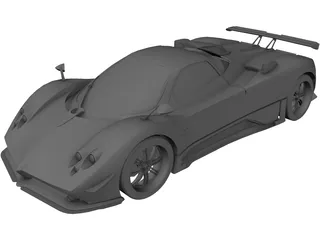 Pagani Zonda Cinque 3D Model preview