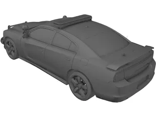 Dodge Charger SRT-8 2012 Police 3D Model preview
