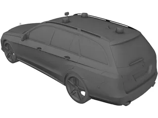 Mercedes E-Class Police 3D Model preview