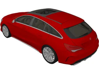 Mercedes-Benz CLA-Class Shooting Brake (2017) 3D Model preview