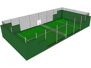 Paddle Court 3D Model preview