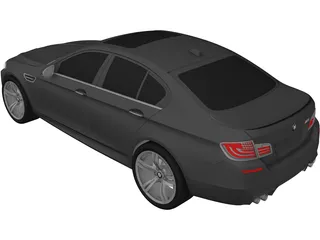 BMW M5 F10 3D Model preview