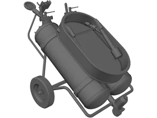 Silvani-Kidde TA100-100 Fire Extinguisher 3D Model preview