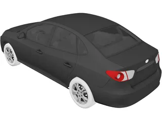 Hyundai Accent (2011) 3D Model preview