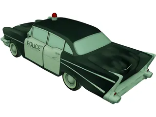 Chevrolet Bel Air Police (1952) 3D Model preview