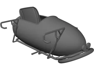 Moped Sidecar 3D Model preview