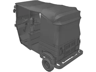 Open Auto Rickshaw 3D Model preview