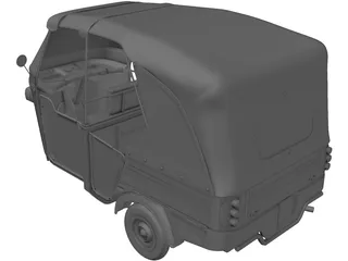 Piaggio Ape Calessino 3D Model preview