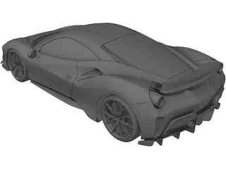Ferrari 488 Pista (2019) 3D Model preview
