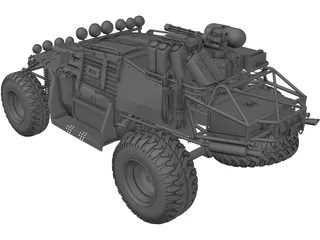 Military Armored Buggy 3D Model preview