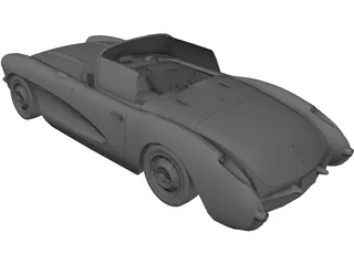 Chevrolet Corvette C1 (1957) 3D Model preview