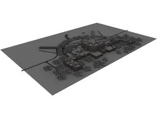 Abu Dhabi Emirates Palace 3D Model preview