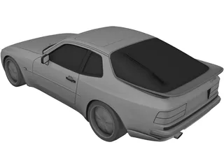 Porsche 944 Turbo (1985) 3D Model preview