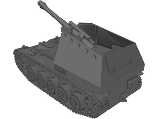 SdKfz 184 Wespe SPG 3D Model preview