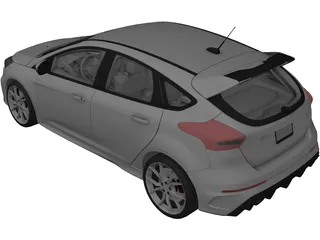 Ford Focus (2016) 3D Model preview