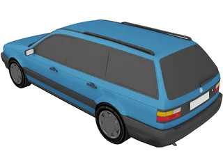 Volkswagen Passat B3 Variant (1988) 3D Model preview