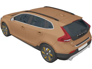 Volvo V40 Cross Country (2013) 3D Model preview
