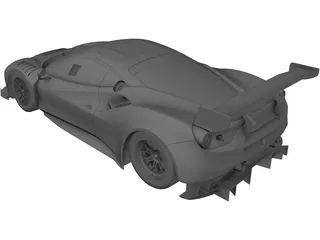 Ferrari 488 GT3 3D Model preview