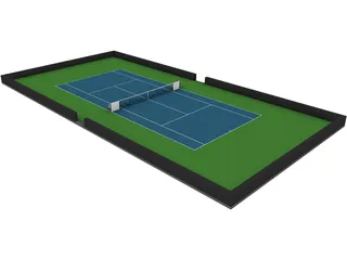 Tennis Court 3D Model preview