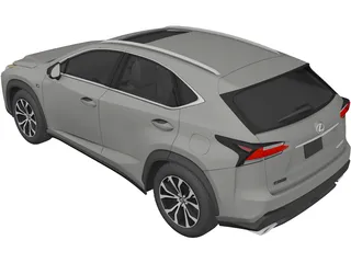 Lexus NX200t (2015) 3D Model preview
