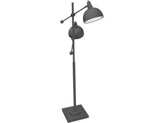 Lite Source Lamp 3D Model preview