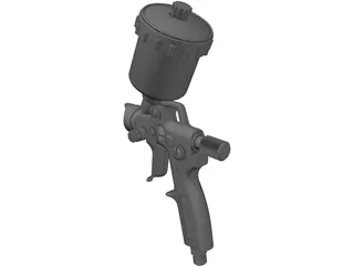 HVLP Spray Gun Top Feed 3D Model preview