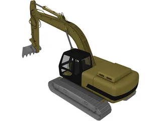 Excavator 3D Model preview