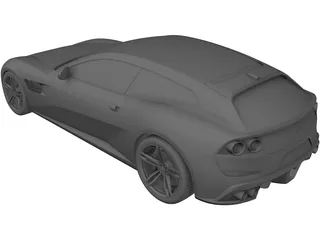 Ferrari GTC4 Lusso (2017) 3D Model preview