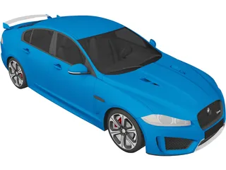 Jaguar XFR S (2014) 3D Model preview