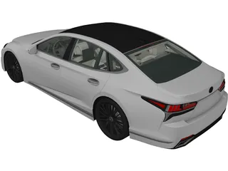 Lexus LS 500 (2018) 3D Model preview