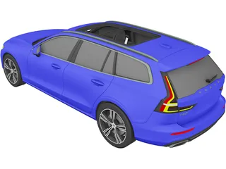 Volvo V60 Wagon (2017) 3D Model preview
