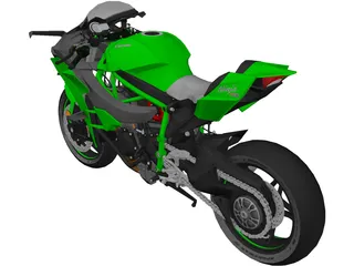 Kawasaki H2R Ninja 3D Model preview