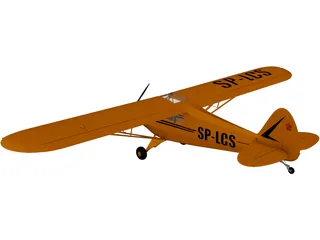 Piper PA-18 Supercub 3D Model preview
