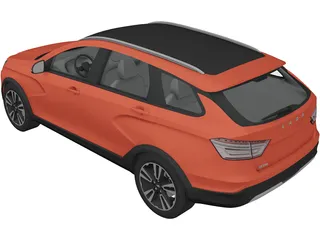 Lada Vesta Cross (2015) 3D Model preview