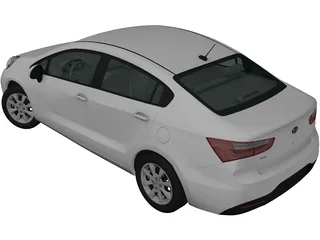 Kia Rio (US) Sedan (2012) 3D Model preview