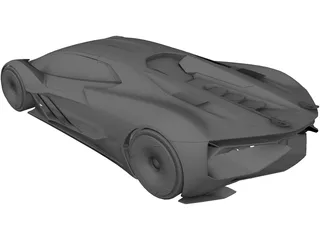 Lamborghini Terzo Millennio 3D Model preview