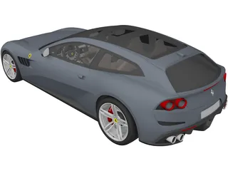 Ferrari GTC4 Lusso (2017) 3D Model preview