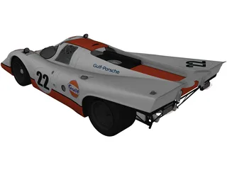 Porsche 917K (1969) 3D Model preview