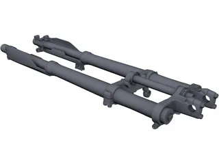Honda CR85 Motorcycle Fork (2003) 3D Model preview