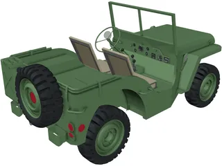Jeep Willys 3D Model preview