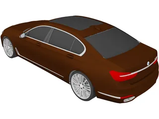 BMW 750Li (2016) 3D Model preview