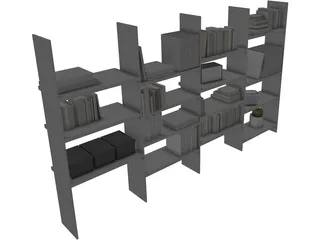 Storage Library 3D Model preview