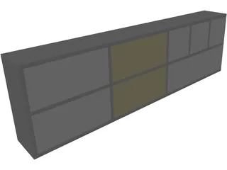 Bathroom Cabinet 3D Model preview