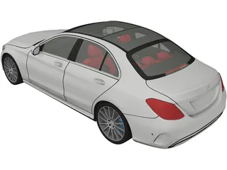 Mercedes-Benz C350 AMG (2017) 3D Model preview