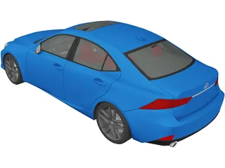 Lexus IS350 F Sport (2014) 3D Model preview