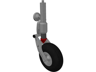 IAR 99 Front Landing Gear 3D Model preview